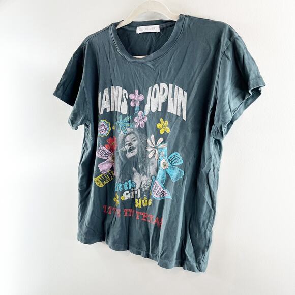 DAYDREAMER Janis Joplin Little Girl Blue Graphic Tour Tee Black Medium - Picture 6 of 9